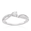 Thumbnail Image 0 of 9ct White Gold 0.33ct Diamond Twist Solitaire Ring