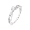 Thumbnail Image 1 of 9ct White Gold 0.33ct Diamond Twist Solitaire Ring