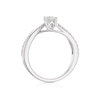 Thumbnail Image 2 of 9ct White Gold 0.33ct Diamond Twist Solitaire Ring