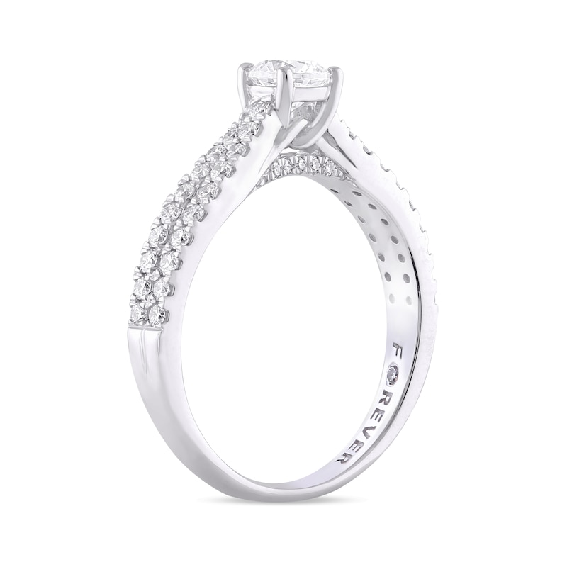 The Forever Diamond Platinum 0.75ct Total Ring
