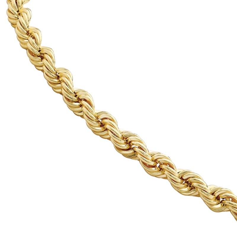 9ct Yellow Gold 7.25 Inch Rope Bracelet