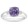 Thumbnail Image 0 of Sterling Silver Amethyst & Diamond Ring