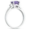 Thumbnail Image 1 of Sterling Silver Amethyst & Diamond Ring