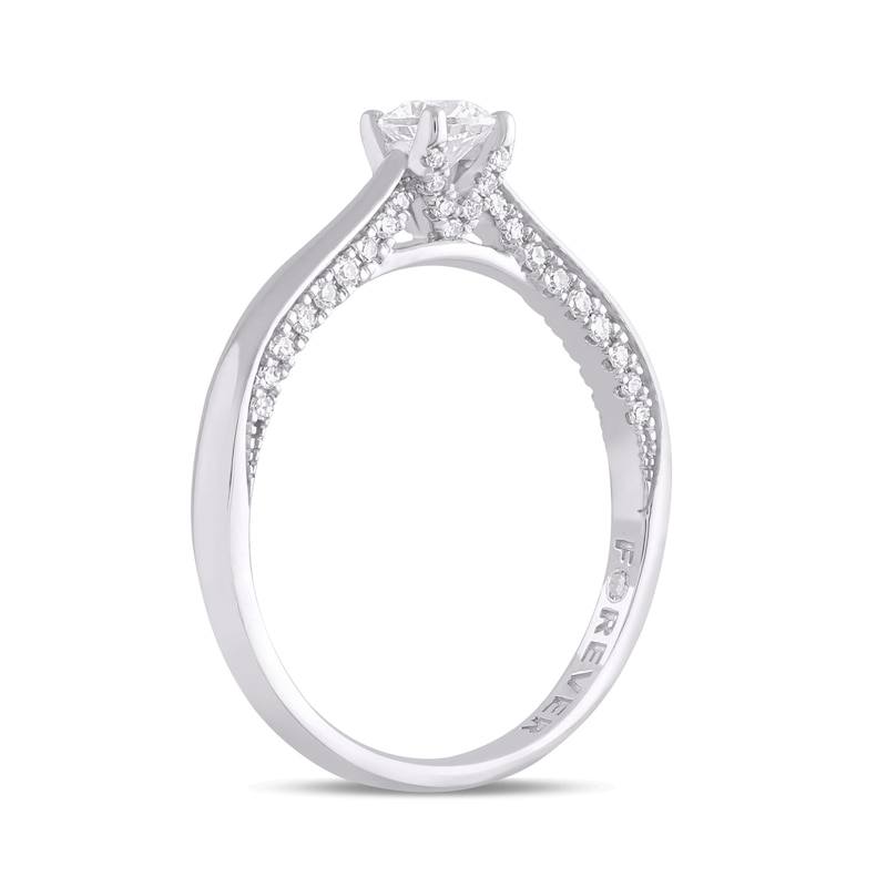 The Forever Diamond 18ct White Gold Solitaire 0.40ct Total Ring