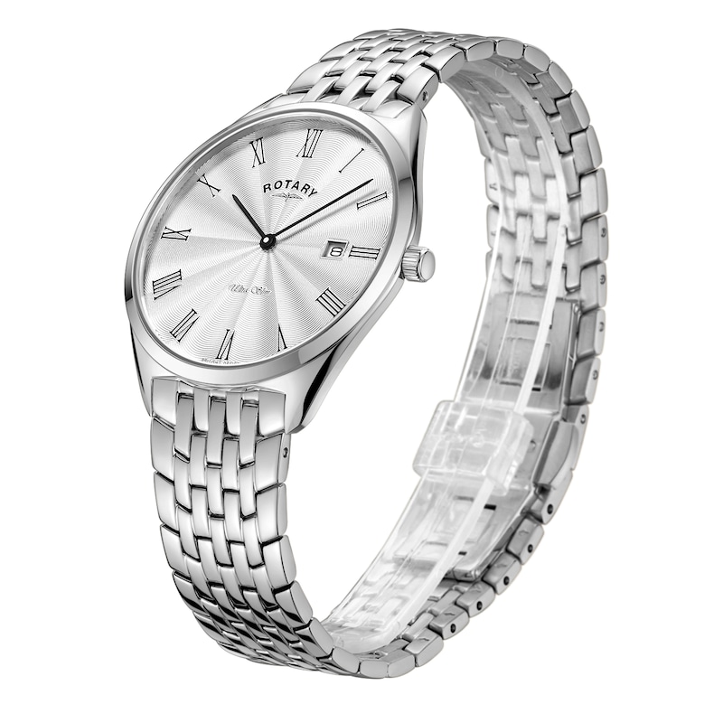 Rotary  Ultra Slim Men's Stainless Steel Bracelet Watch