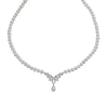 Thumbnail Image 0 of Sterling Silver Cultured Freshwater Pearl V Shape Necklace