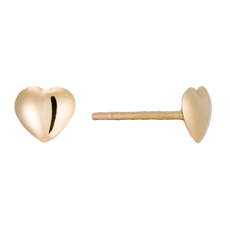Children's 9ct Gold Heart Stud Earrings