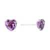Thumbnail Image 0 of 9ct White Gold Amethyst Heart Stud Earrings