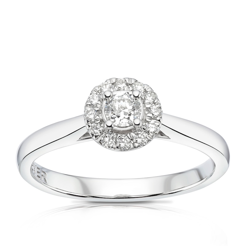 The Forever Diamond 18ct White Gold Round Halo 0.25ct Ring