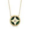 Thumbnail Image 0 of Sterling Silver & 18ct Gold Plated Vermeil Diamond & Malachite Necklace