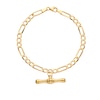 Thumbnail Image 0 of 9ct Yellow Gold  T-Bar Figaro Chain Bracelet