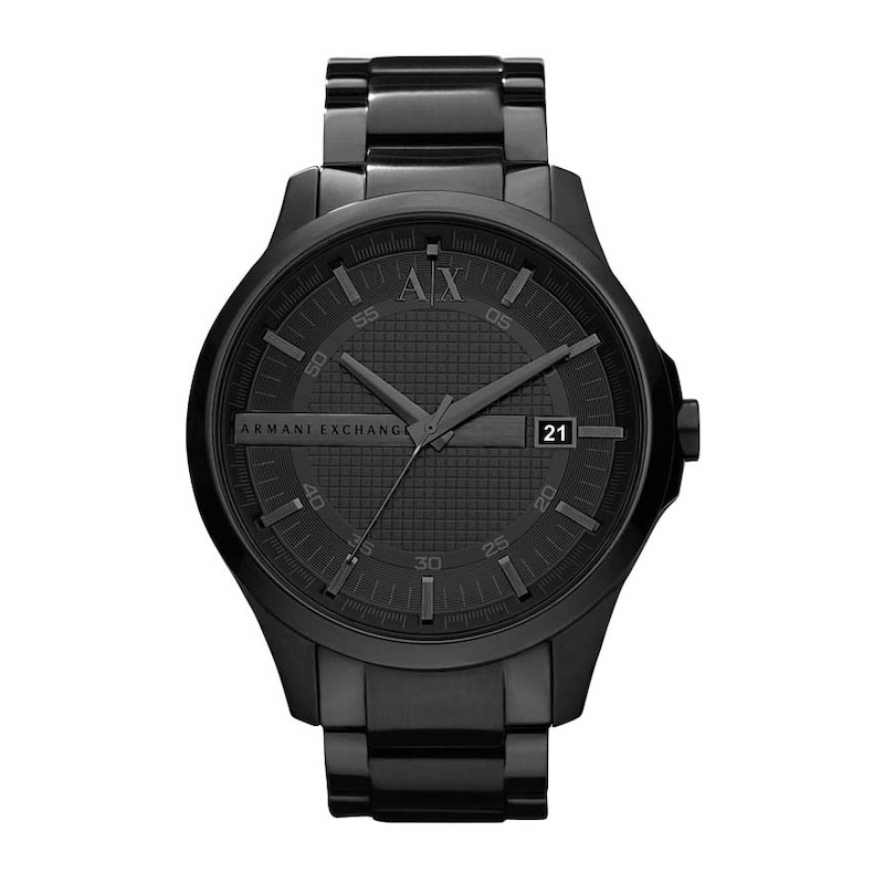 Armani Exchange Men's Black Ion-Plated Bracelet Watch