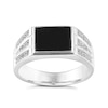 Thumbnail Image 0 of Sterling Silver Onyx & Cubic Zirconia Signet Ring