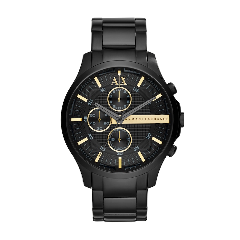 Armani Exchange Men's Black Ion Plated Chronograph Watch