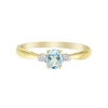 Thumbnail Image 1 of 9ct Yellow Gold Aquamarine & Diamond Ring