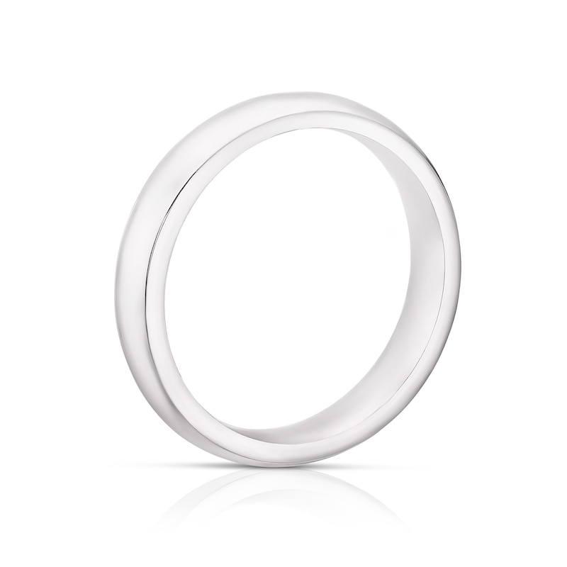 9ct White Gold 5mm Extra Heavy Court Ring
