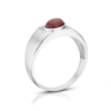 Thumbnail Image 2 of Men's Silver 0.03ct Diamond & Red Jasper Signet Ring