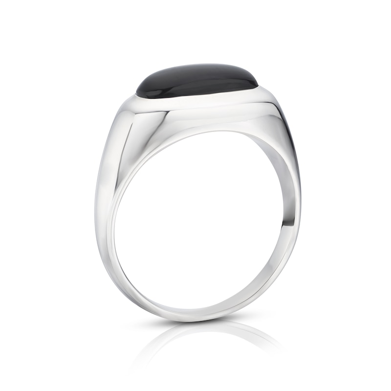 Men's Sterling Silver Black Onyx Signet Ring