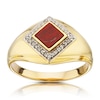Thumbnail Image 0 of Sterling Silver & 18ct Gold Plated Vermeil 0.13ct Total Diamond Ring