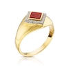 Thumbnail Image 1 of Sterling Silver & 18ct Gold Plated Vermeil 0.13ct Total Diamond Ring