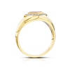 Thumbnail Image 2 of Sterling Silver & 18ct Gold Plated Vermeil 0.13ct Total Diamond Ring