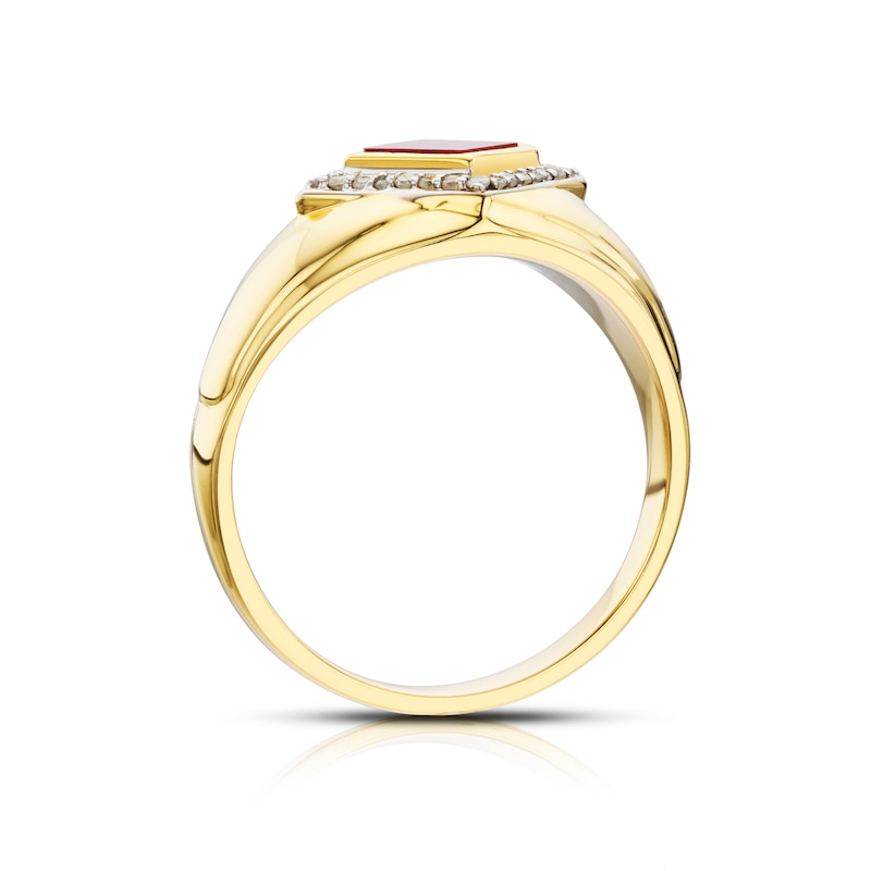 Sterling Silver & 18ct Gold Plated Vermeil 0.13ct Total Diamond Ring
