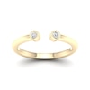 Thumbnail Image 0 of Sterling Silver & 18ct Gold Plated Vermeil 0.05ct Diamond Bezel Open Eternity Ring