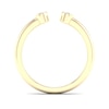 Thumbnail Image 2 of Sterling Silver & 18ct Gold Plated Vermeil 0.05ct Diamond Bezel Open Eternity Ring