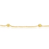 Thumbnail Image 1 of 9ct Yellow Gold Adjustable 9'' Rolo Chain Ball Anklet