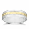 Thumbnail Image 0 of Silver & 9ct Yellow Gold 5mm Diamond-Cut Milgrain Ring