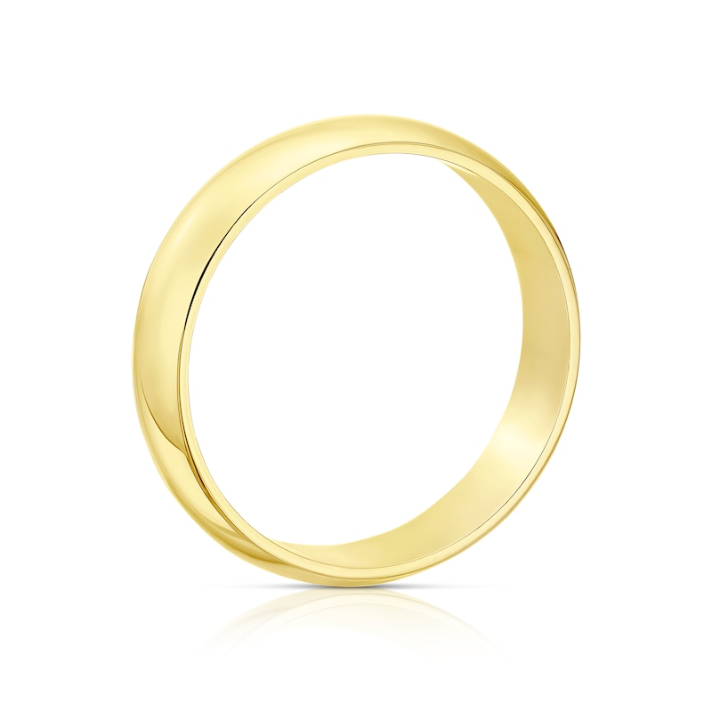 9ct Yellow Gold 5mm Extra Heavy D Shape Ring