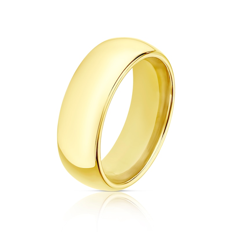 9ct Yellow Gold 7mm Super Heavy Court Ring