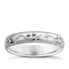 Thumbnail Image 0 of 9ct White Gold Ladies' 4mm Patterned Wedding Ring