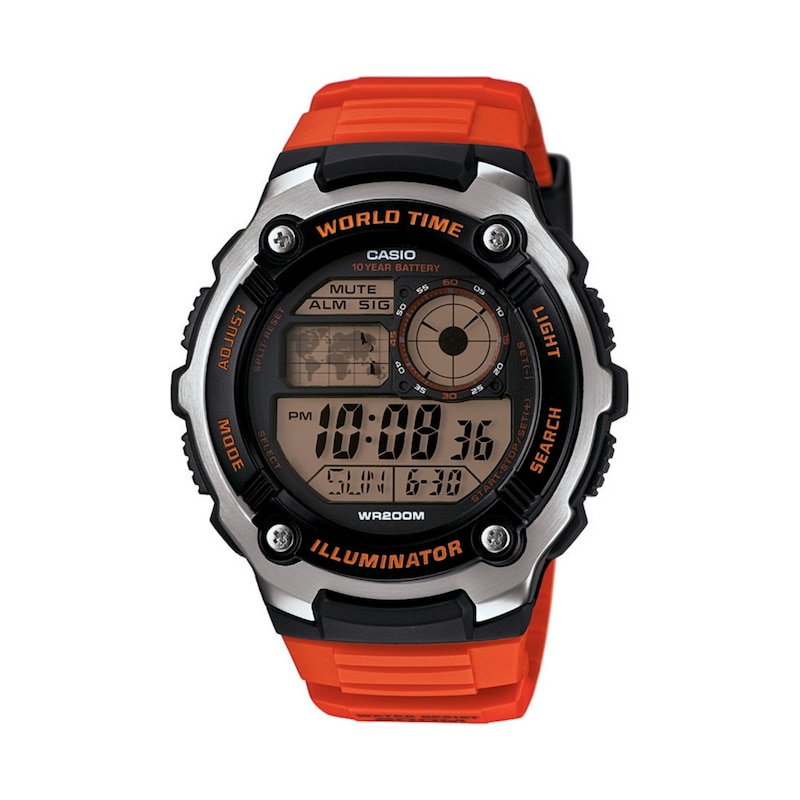Casio AE-2100W-4VEF Orange Strap Watch