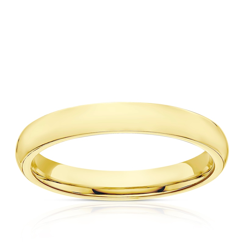 18ct Yellow Gold 3mm Super Heavy Court Ring
