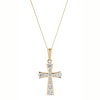 Thumbnail Image 0 of 9ct Gold Cubic Zirconia Channel Set Cross