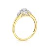 Thumbnail Image 2 of 9ct Yellow Gold 0.25ct Total Diamond Cushion Halo Ring