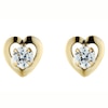 Thumbnail Image 0 of 9ct Yellow Gold Cubic Zirconia Heart Stud Earrings