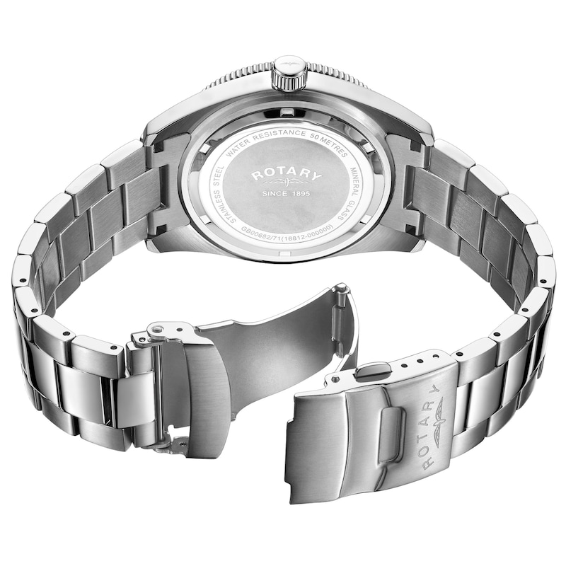 Rotary Men's Exclusive Black Dial Bracelet Watch