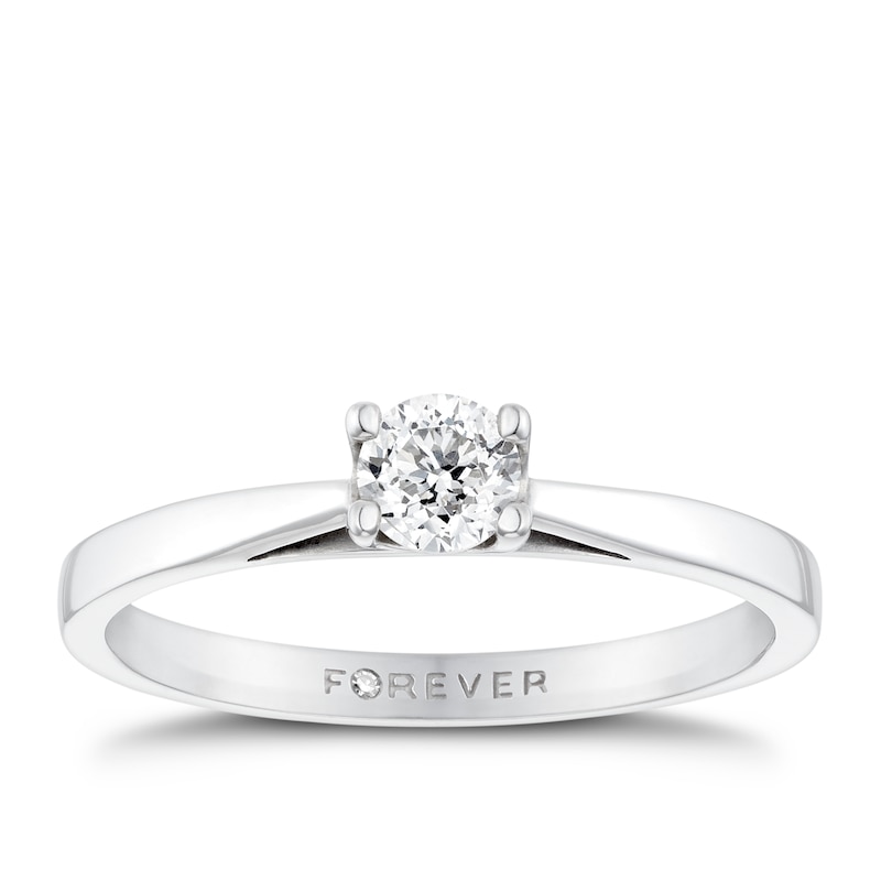The Forever Diamond 18ct White Gold 0.25ct Ring