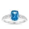 Thumbnail Image 0 of Sterling Silver London Blue Topaz & Diamond Ring