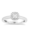 Thumbnail Image 0 of Sterling Silver 0.15ct Total Diamond Cluster Ring