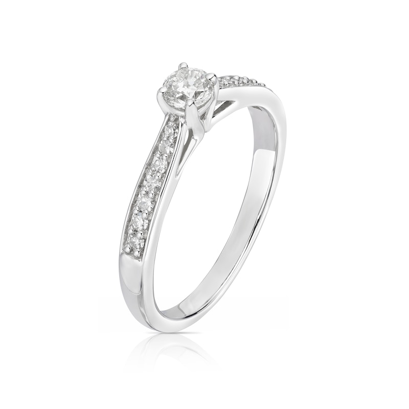 The Forever Diamond Platinum Solitaire 0.33ct Total Diamond Ring