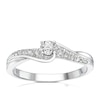 Thumbnail Image 0 of The Forever Diamond Platinum 0.33ct Twist Ring