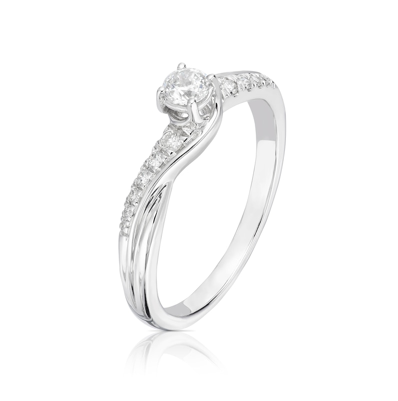 The Forever Diamond Platinum 0.33ct Twist Ring
