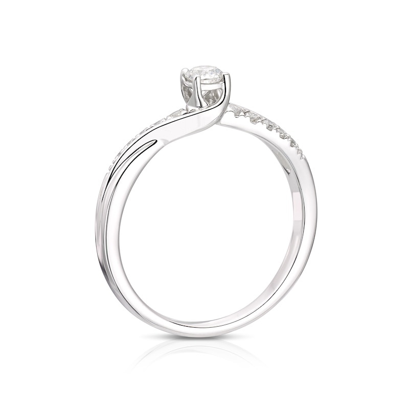 The Forever Diamond Platinum 0.33ct Twist Ring