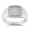 Thumbnail Image 0 of Sterling Silver Diamond Signet Ring