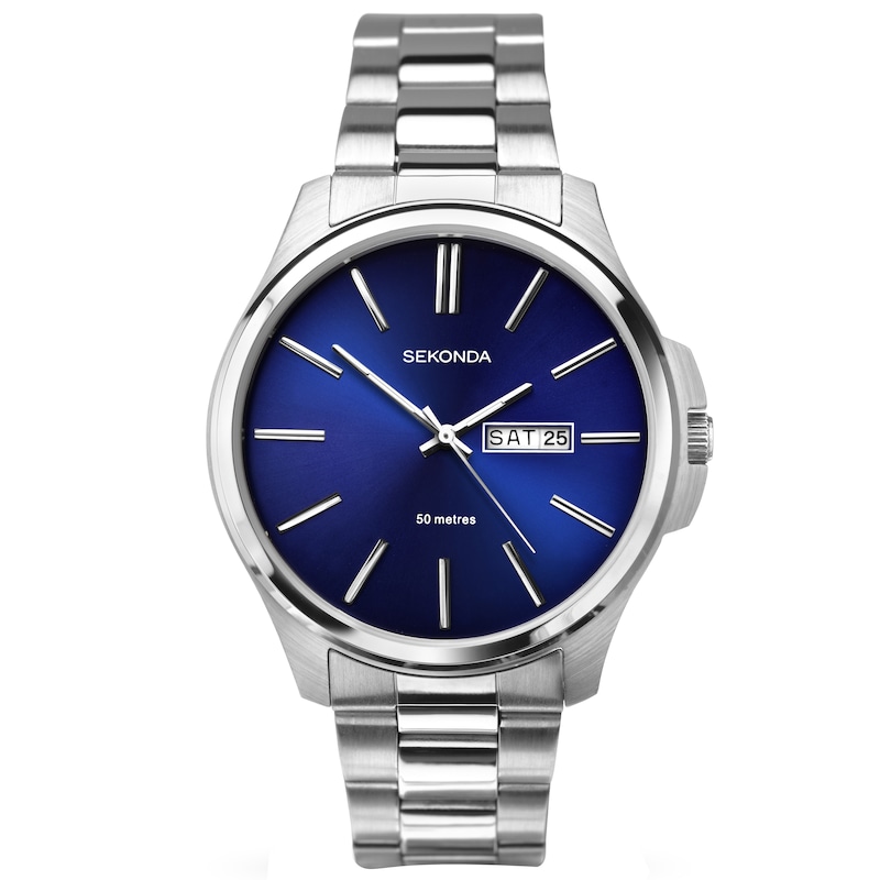 Sekonda Jones Men's Blue Dial Stainless Steel Bracelet Watch