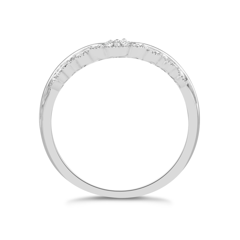 Emmy London Platinum Baguette Diamond Ring