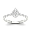 Thumbnail Image 0 of 9ct White Gold 0.33ct Total Diamond Pear Cut Halo Ring